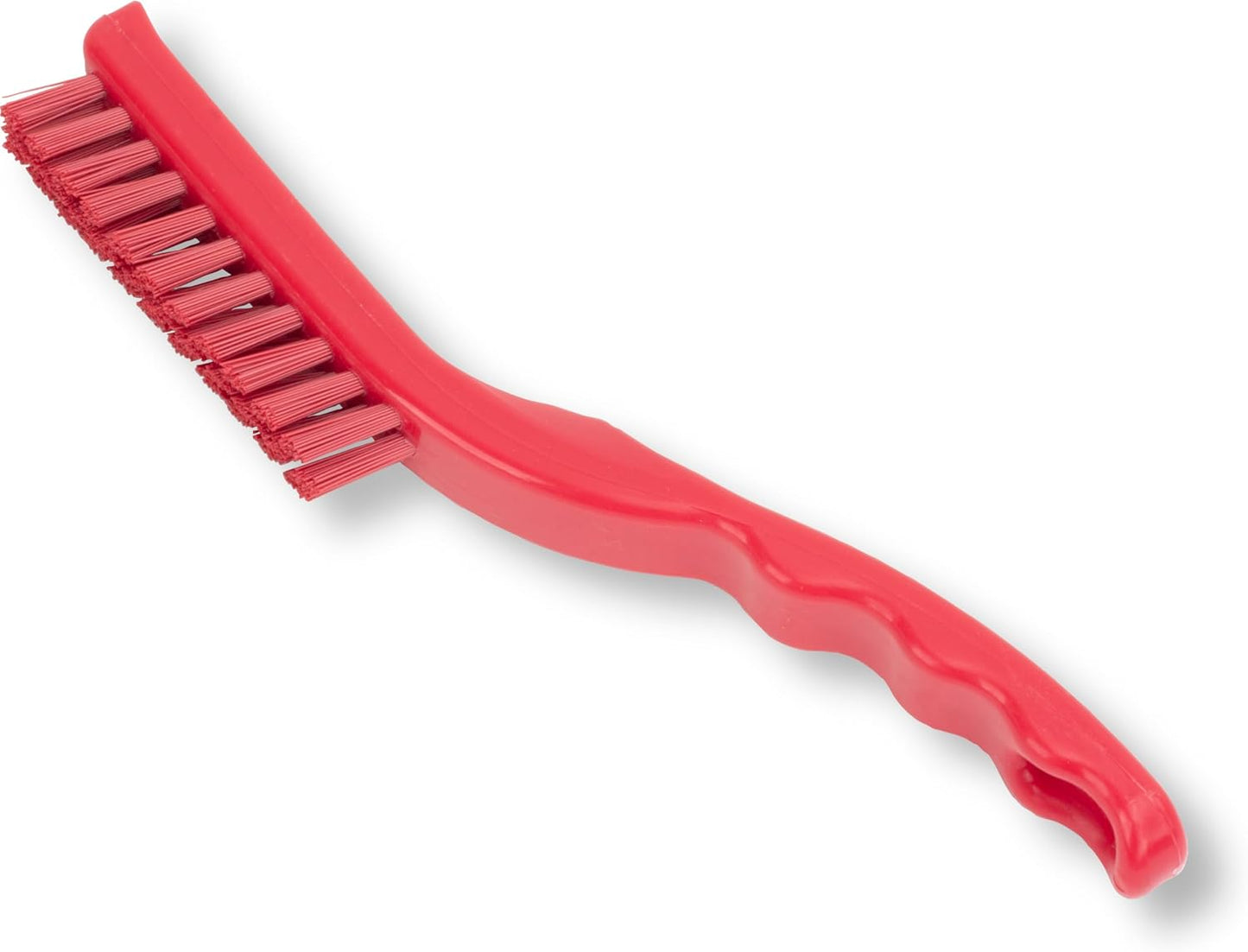 SPARTA Grout Brush with Stiff Nylon Bristles, 8 Inch, White | Flo-Pac, Stiff Crimped Nylon Bristles, 2.75-Inch Brush Section, Narrow Crevices, BPA Free