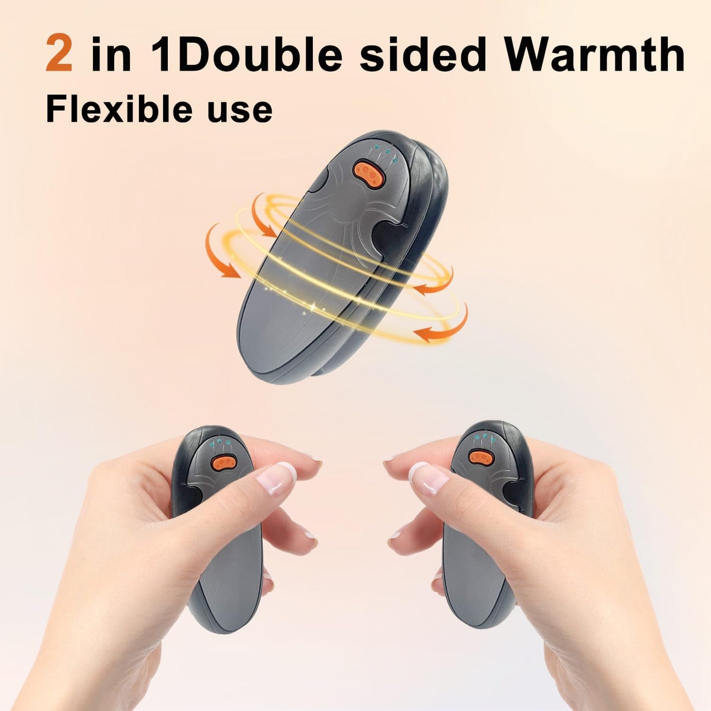 Hand Warmers Rechargeable 2 Pack,with Charging Case,14000mAh Electric Hand Warmer Reusable, 60Hrs Long Heating, Portable Pocket Heater Handwarmer for Women Men, Outdoor Camping, Ski Equipment