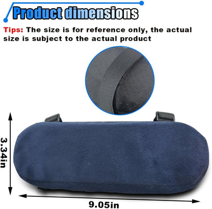 2PCS Car Seat Armrest Covers, Soft & Comfortable Office Chair Arm Pad, Anti-Scratch Car Armrest Cushion, Universal Car Armrest Pillow Protector Cover for Most Cars (Black)