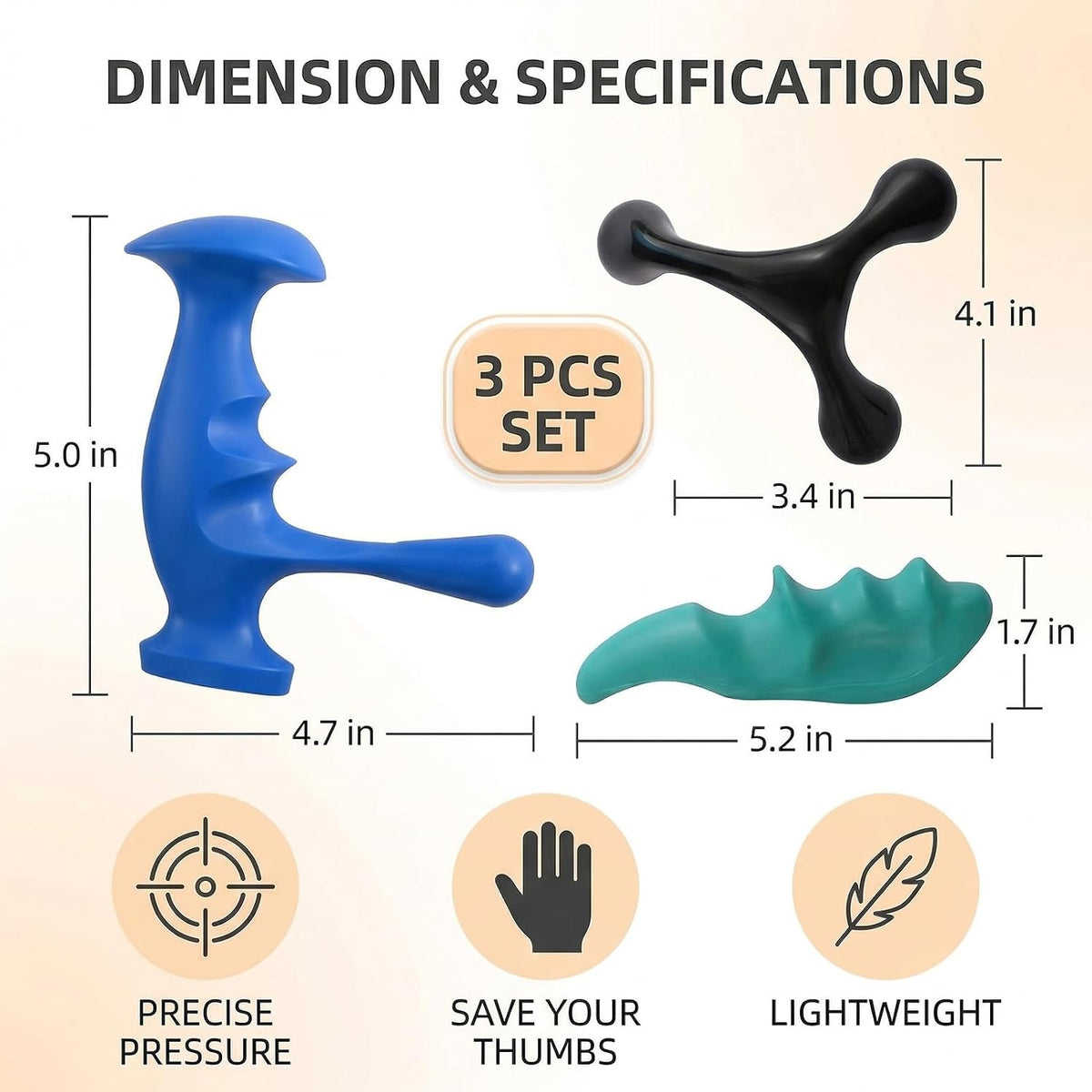 Trigger Point Massage Tool 3 Pcs Set