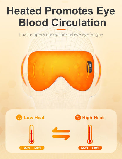 Silk Cordless Heated Eye Mask, Fast Heat Electric Warm Compress for Dry Eye