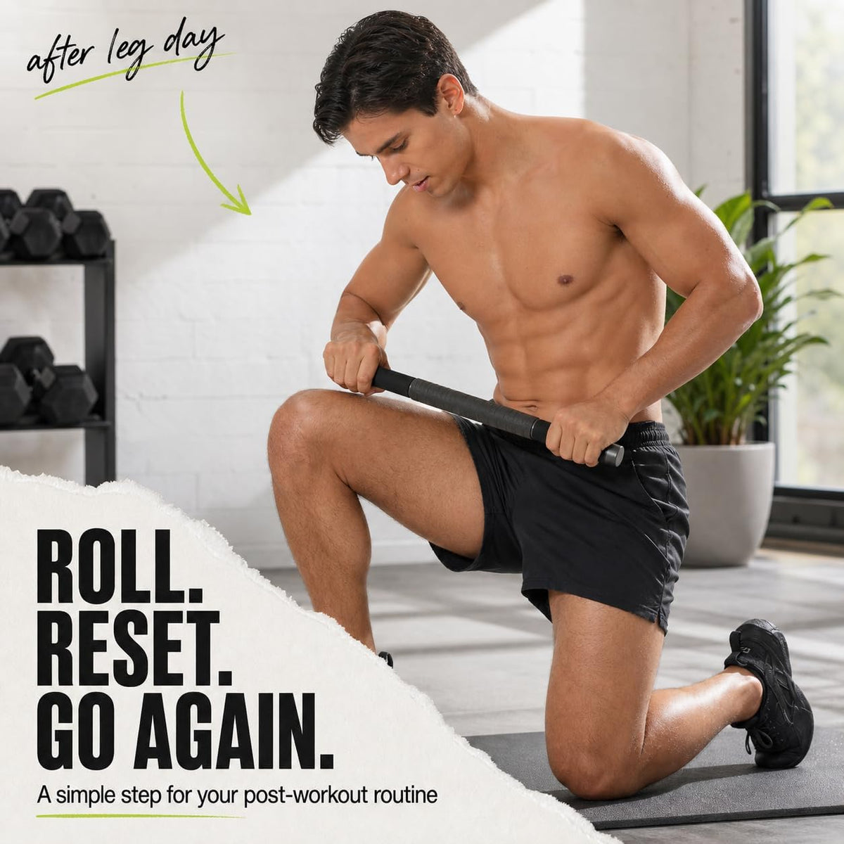 Muscle Roller Massage Stick for Legs Massager Roller-Calf Roller Deep Tissue Release Muscle Soreness, Trigger Points for Legs, Neck, Calves, Thighs, Shins, Back