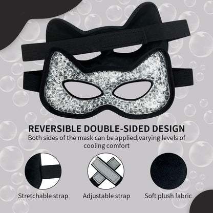 Cooling & Heating Eye Mask - Hot/Cold Use for Puffy Eyes, Headaches, Migraines, Sinus & Dark Circles (2 Packs Blue)