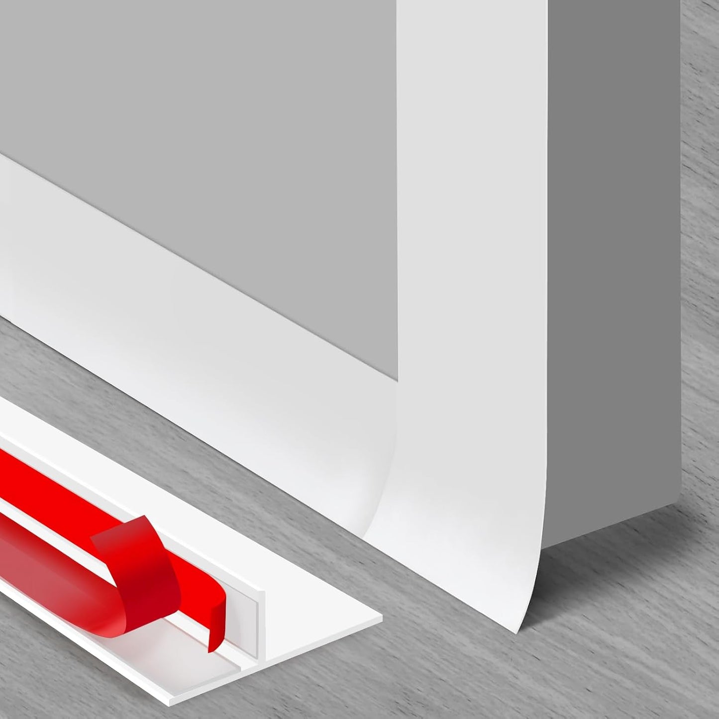 Benory T-Shaped Silicone Door Weather Stripping, Clear, 1.38" W x 20 ft | T-shaped design helps the seal stay in place on door frames while reducing drafts, energy loss, and outside noise