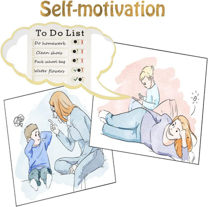 Chore Chart for Multiple Kids, ADHD Tools Checklist Board Routine Schedule (to Do List)