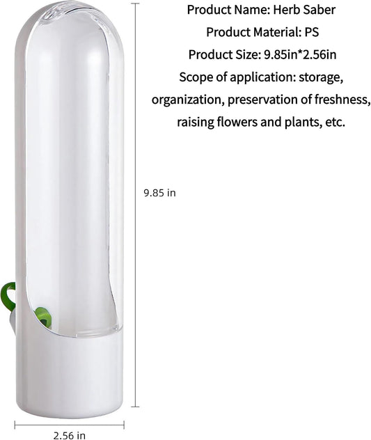 3Pack Herb Saver for Refrigerator for Cilantro, Parsley, Asparagus, Mint,Vegetable Preservation Containers, Keeps Greens Vegetables for 2-3 Weeks