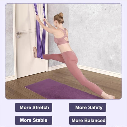 Aerial Yoga Rope for Door,Yoga Door Swing,Leg Stretcher Strap | Stretching Strap,Backbend Training Rope, Flexibility Trainer Stretching Equipment Assist Stretch for Gymnastics