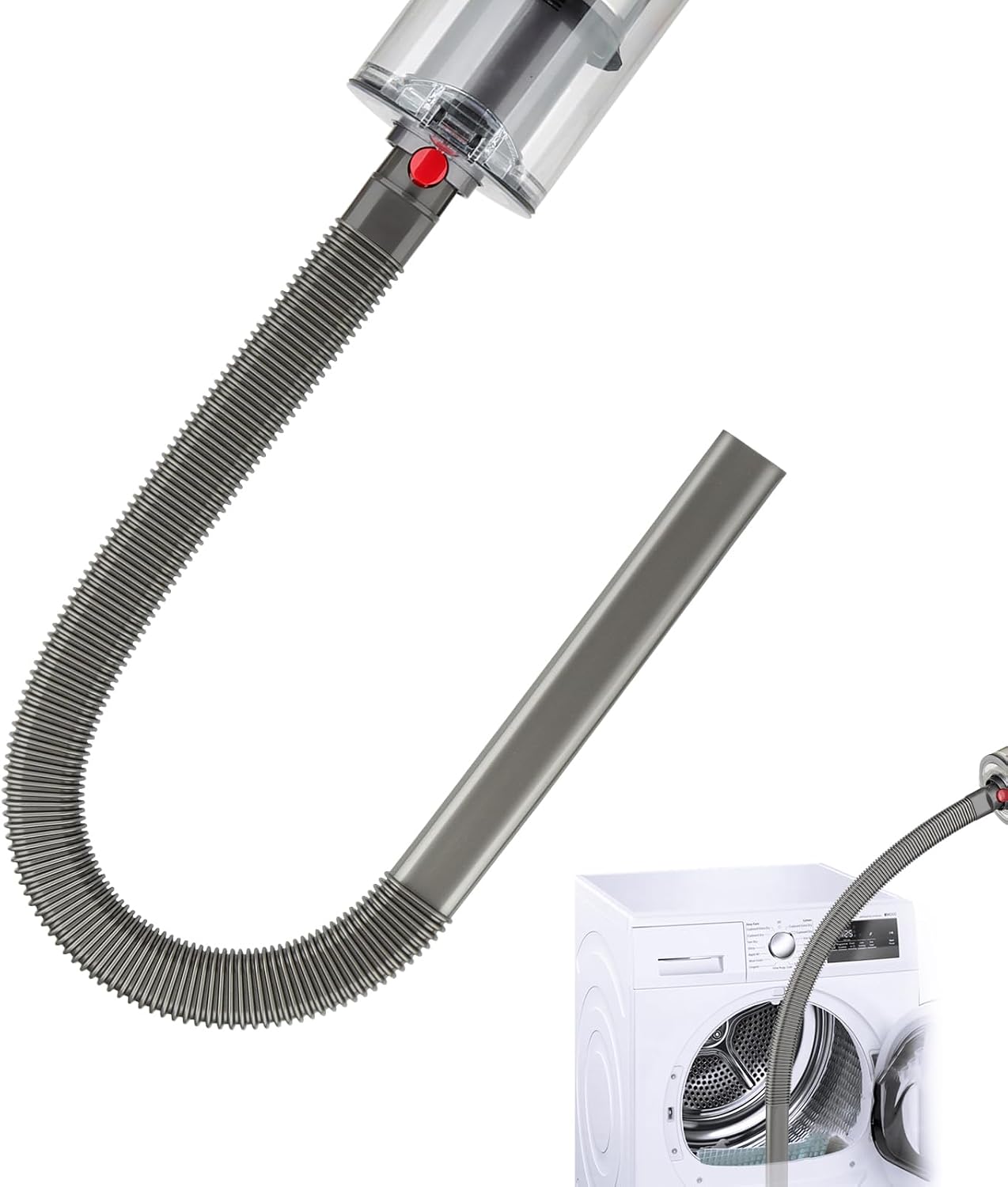 Dryer Vent Lint Vacuum Atttachments and Crevice Tool for Dyson | Gen 5 V15 V15s V12 V11 V10 V9 V8 V7 Detect Outsize Slim Absolute Cyclone Vacuum Dryer Lint Flexible Remove Tool Cleaner Kit