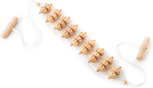 tuuli Accessories – Back Massager with Rollers and Rope, Multi-Functional Back Roller and Neck Massager, Eases Muscle Tension and Supports Skin Health, Muscle Roller 47.2 inches