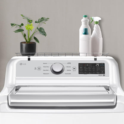 Household Essentials 05100 Rear Display Over-The-Washer Storage Shelf | Organize and Store Laundry Room Supplies | White