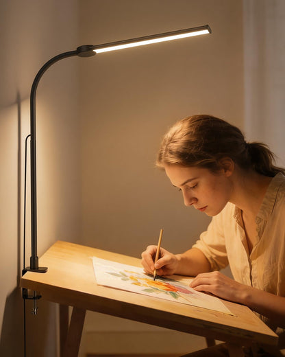 LED Neck Reading Light, Bendable Rechargeable Book Light 110-hr Lasting