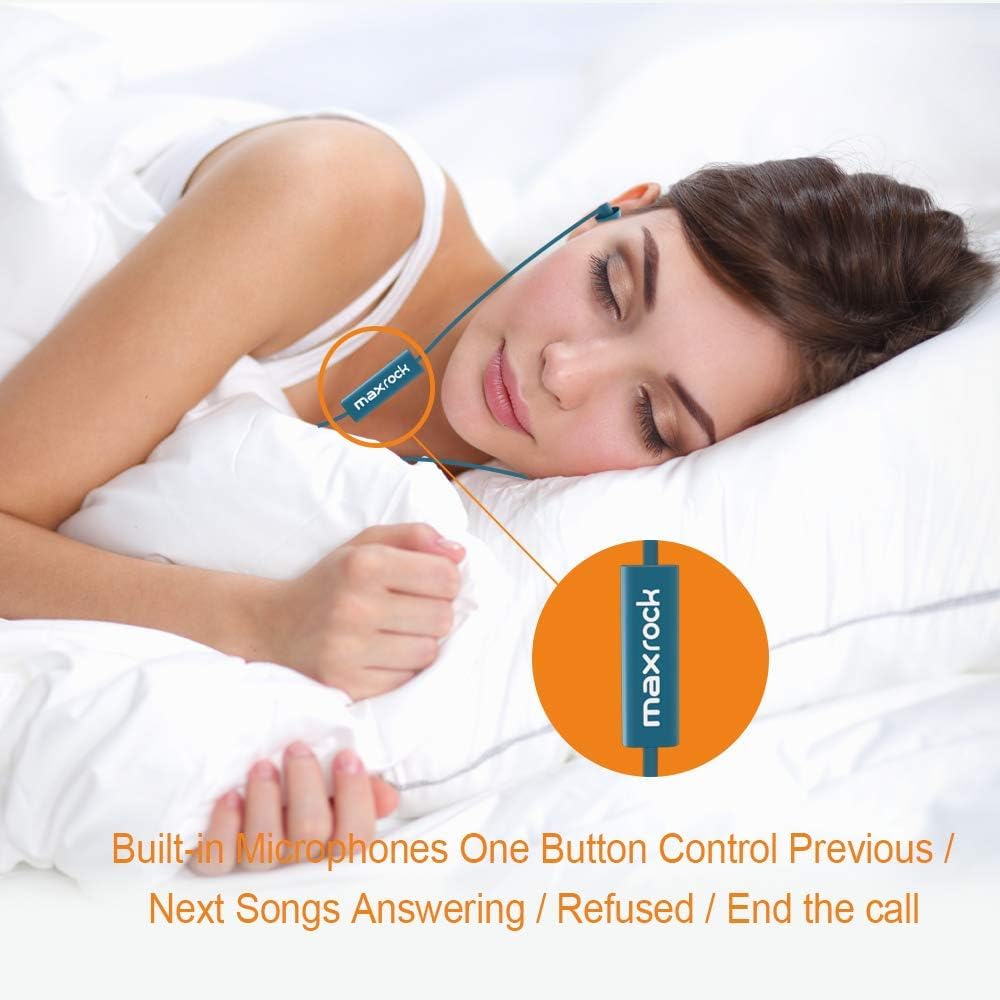 MAXROC Sleep Earplugs - Noise Isolating Ear Plugs Sleep Earbuds Headphones with Unique Total Soft Silicone Perfect for Insomnia, Side Sleeper, Snoring, Air Travel, Meditation & Relaxation(Black)