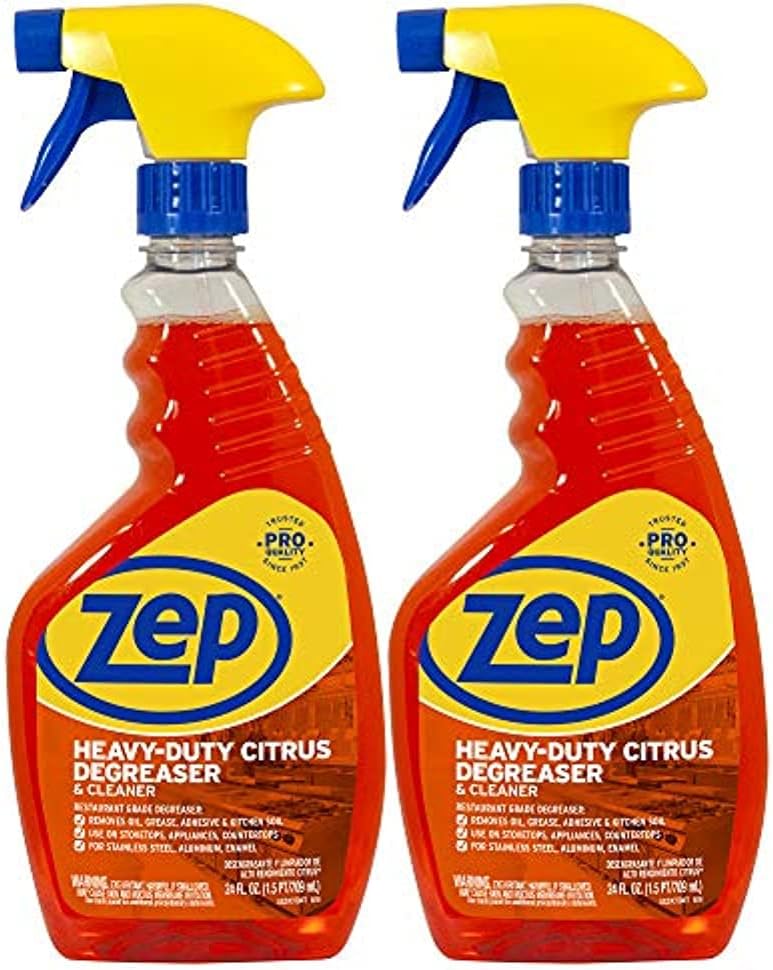 Zep Heavy-Duty Citrus Degreaser Cleaner Concentrate - 1 Gallon (1 Unit) ZUCIT128 - Restaurant Grade Degreaser and Cleaner Removes Oil, Grease, Adhesive, and Kitchen Soil