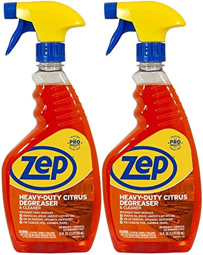 Zep Heavy-Duty Citrus Degreaser Cleaner Concentrate - 1 Gallon (1 Unit) ZUCIT128 - Restaurant Grade Degreaser and Cleaner Removes Oil, Grease, Adhesive, and Kitchen Soil