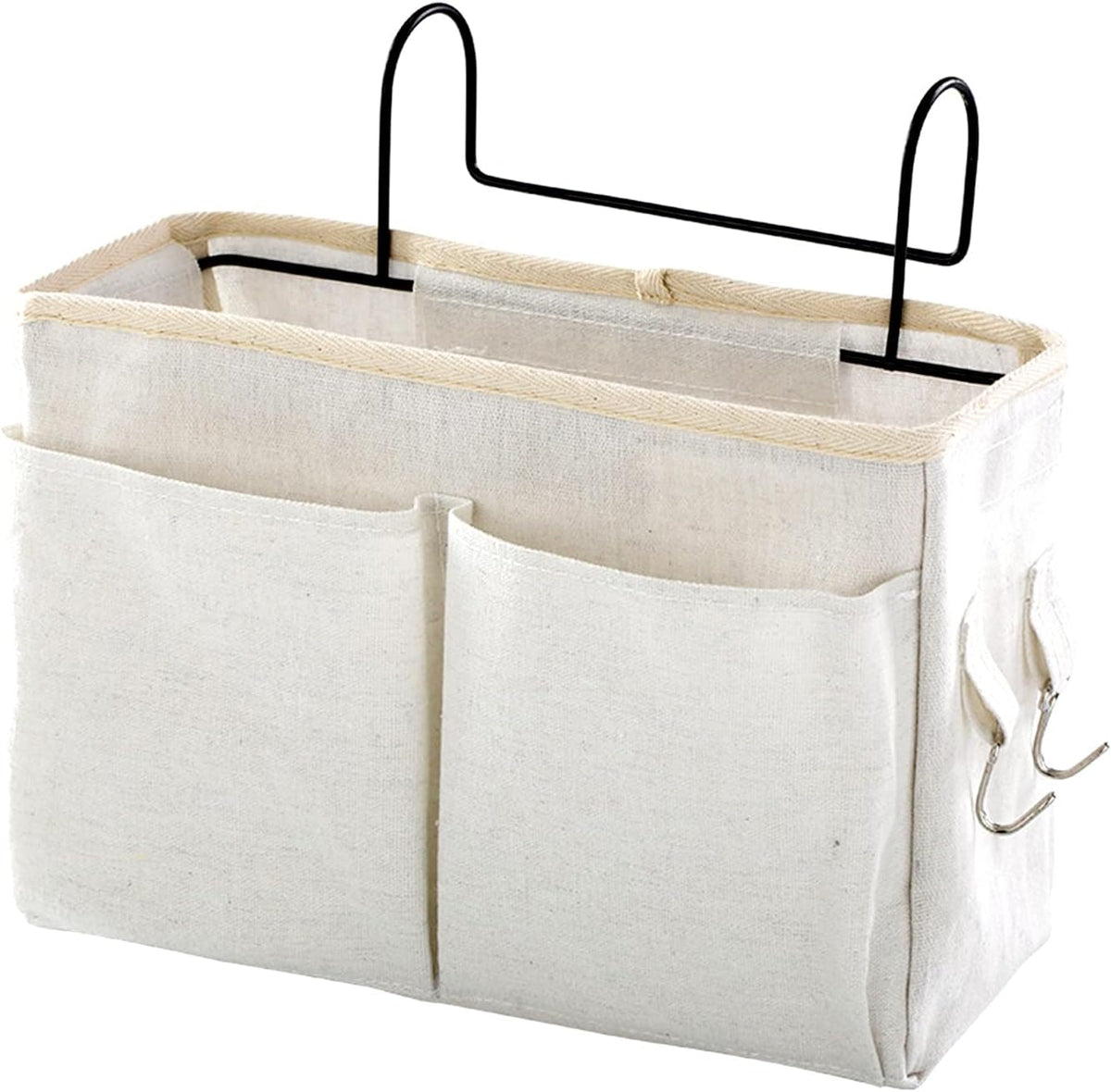 Surblue Bedside Caddy Bedside Storage Bag Hanging Organizer for Bunk, Hospital Beds, Dorm Rooms Bed Rails Camp 4 Pockets and 2 Hooks (Skyblue)