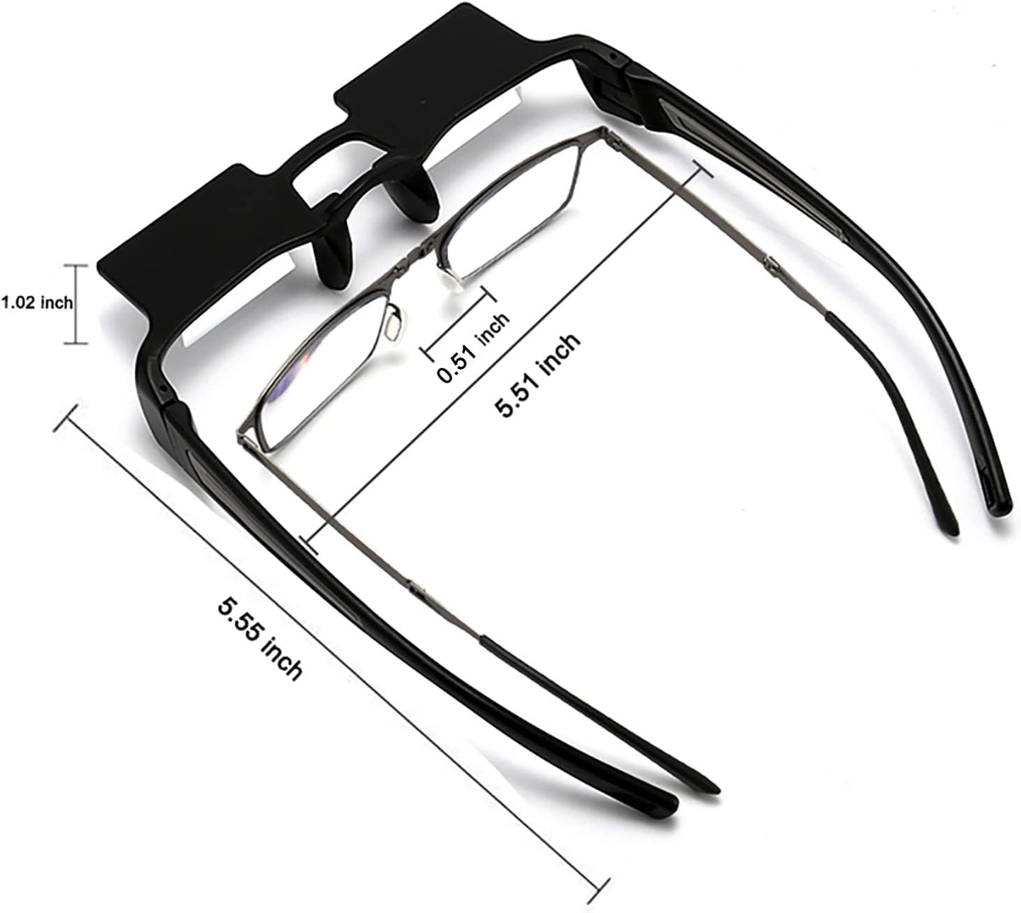 Lazy Glasses Laying Down Light Prism Glasses 90°Angle Prism Glasses Neck Relaxer for Lying down Reading and Watching