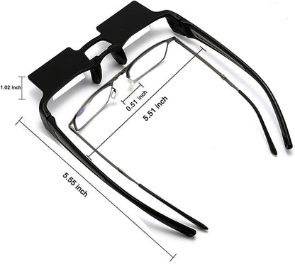 Lazy Glasses Laying Down Light Prism Glasses 90°Angle Prism Glasses Neck Relaxer for Lying down Reading and Watching