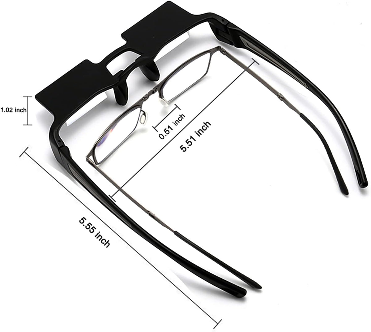 Lazy Glasses Laying Down Light Prism Glasses 90°Angle Prism Glasses Neck Relaxer for Lying down Reading and Watching