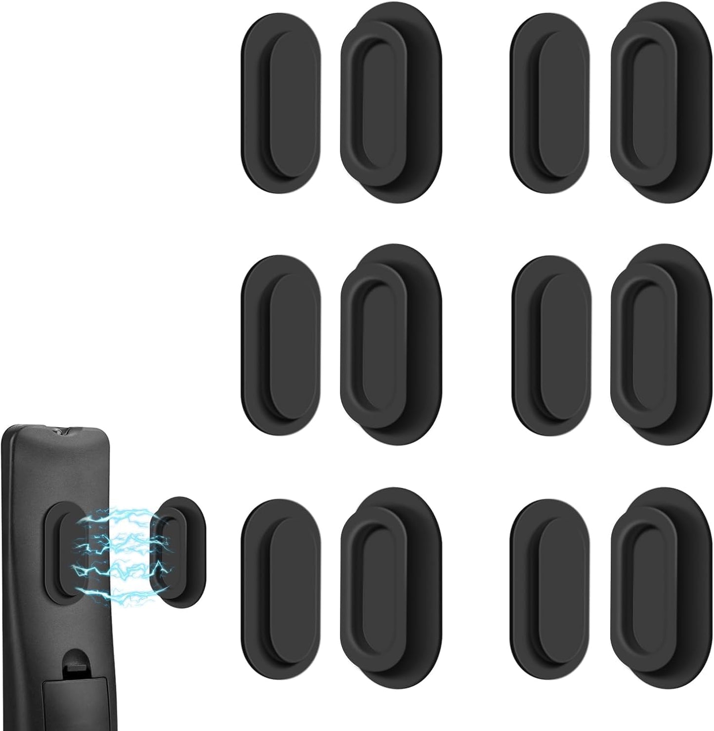 6 Pack Magnetic Remote Control Holder – Upgraded Silicone Magnetic Wall Mount for TV, Fan & Air Conditioner Remotes – Self-Adhesive, No-Drill Remote Control Holder Wall Mount