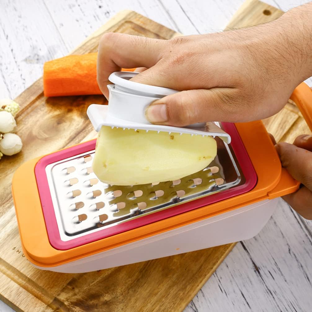 BESTONZON Food Safety Holder Mandoline Slicing Tool, Onion Cutting Tool, Food Slicer Cutter Finger Guard for Carrot Potato Melon Gadget Vegetable Fruit (White)