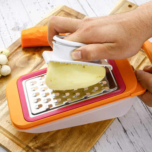 BESTONZON Food Safety Holder Mandoline Slicing Tool, Onion Cutting Tool, Food Slicer Cutter Finger Guard for Carrot Potato Melon Gadget Vegetable Fruit (White)