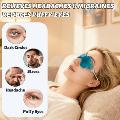 4 Pcs Ice Eye Packs, Cooling Eye Masks, Eyes Cold Compress for Hot Cold Therapy, Puffy Eyes, Dark Circles, Headaches, Migraines, Stress Relief (2 Blue+2 Green)