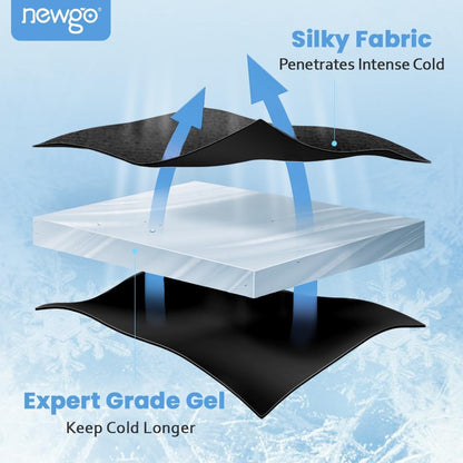 NEWGO Neck Ice Pack Wrap Gel, Ice Packs for Neck Reusable, Hot and Cold Compress, Relief of Pain, Swelling, Office Pressure and Surgery Recovery