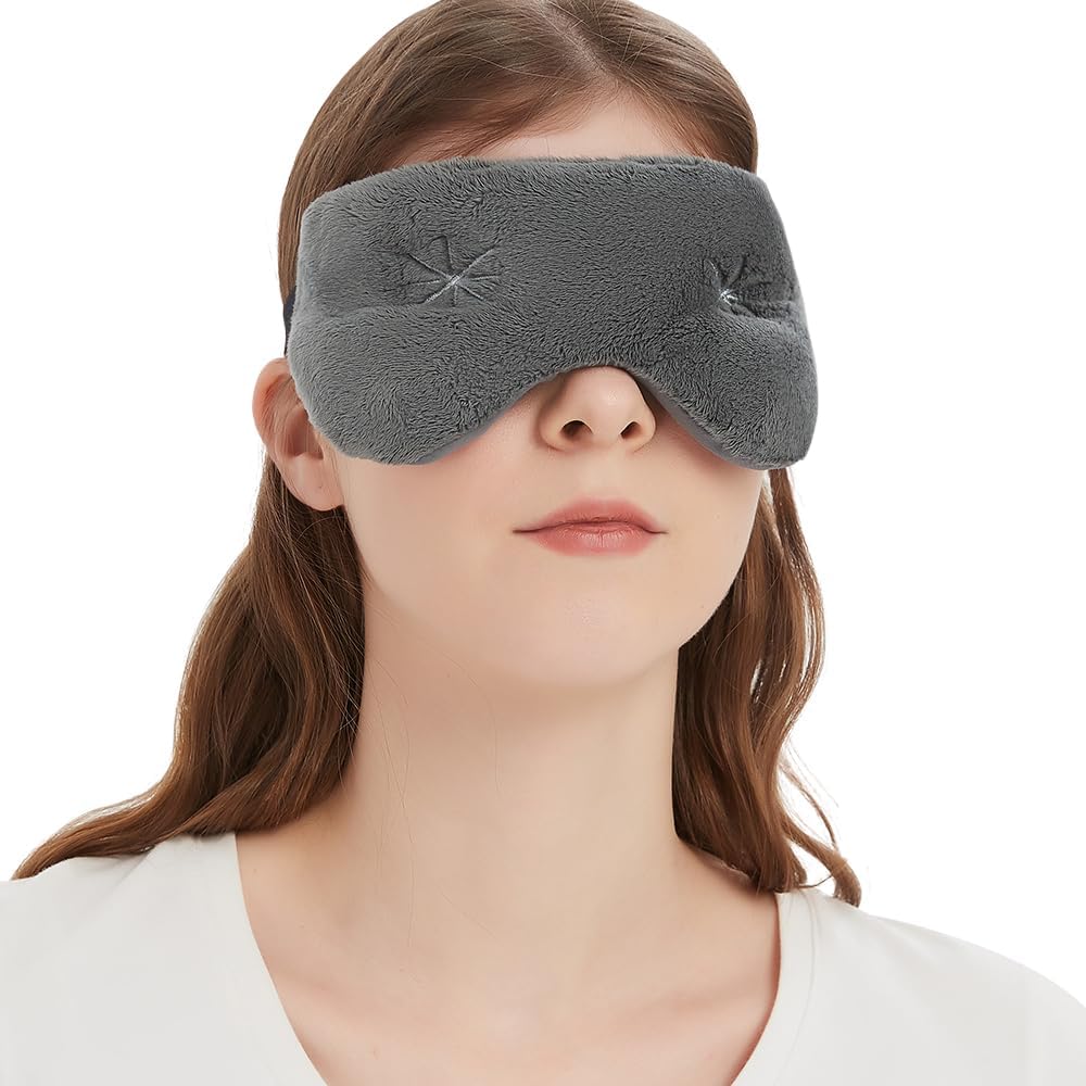 Weighted Eye Pillow for Yoga, Moist Heat Mask for Dry Eyes(Pink)