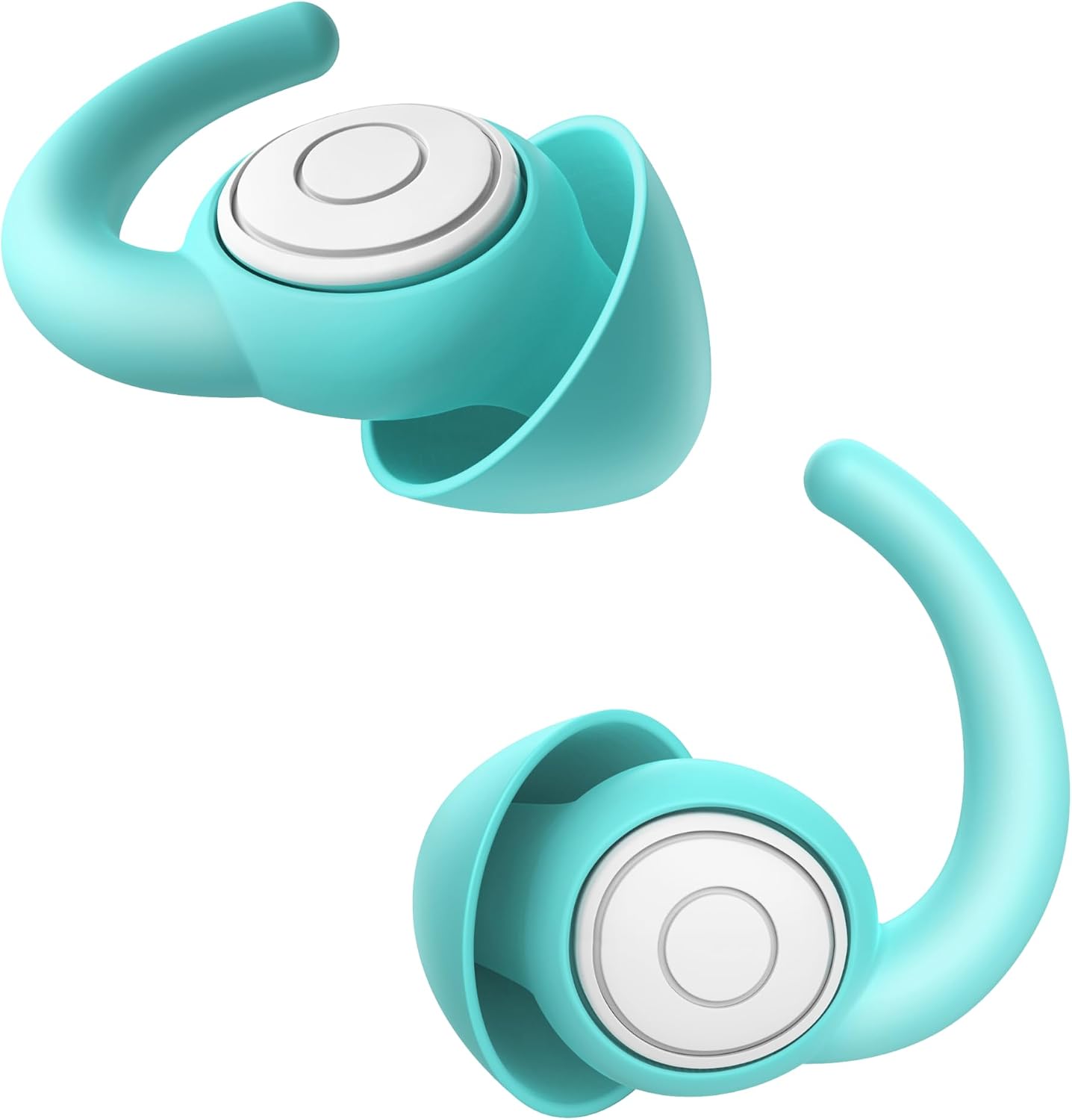 WUTAN Ear Plugs for Sleeping, 33dB Noise Cancelling Silicone Reusable | Jellyfish Bionic Design, Side Sleeper Friendly, 2 Pairs, S/L, Washable, Waterproof for Swimming, Travel Essential, Latex-Free