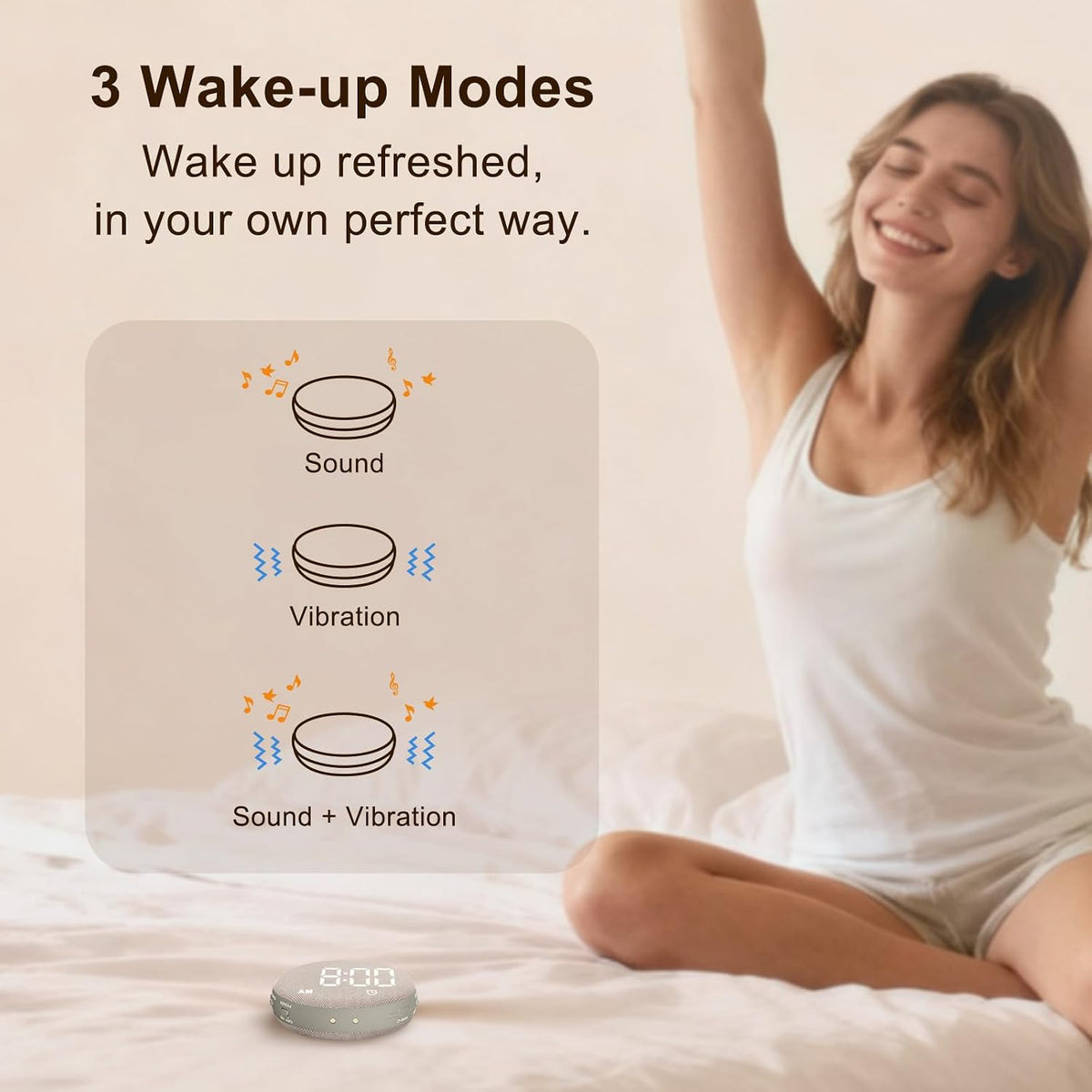 SolaceRise Super Loud Alarm Clock for Hearing Impaired Deaf