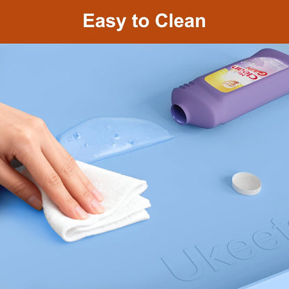 34" x 22" Extra Thick Silicone Mat Waterproof with Raised Edge, | Under Sink Mat for Kitchen & Bathroom, Kitchen Cabinet Liner, Multi-Purpose for Storage & Protection