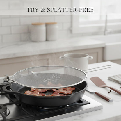 Stainless Steel Splatter Screen for Frying Pan, 13 Inch Mesh Oil Guard to Keep Stovetop Clean (1 Piece)