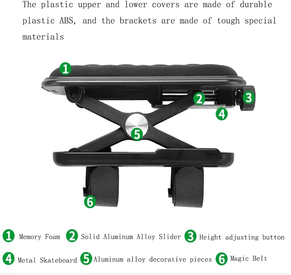 Office Chair Armrest Mouse Pad for Chair Arm Rest Extender Mouse Tray Arm Chair Support for Elbows Wrist Rest Hand Support