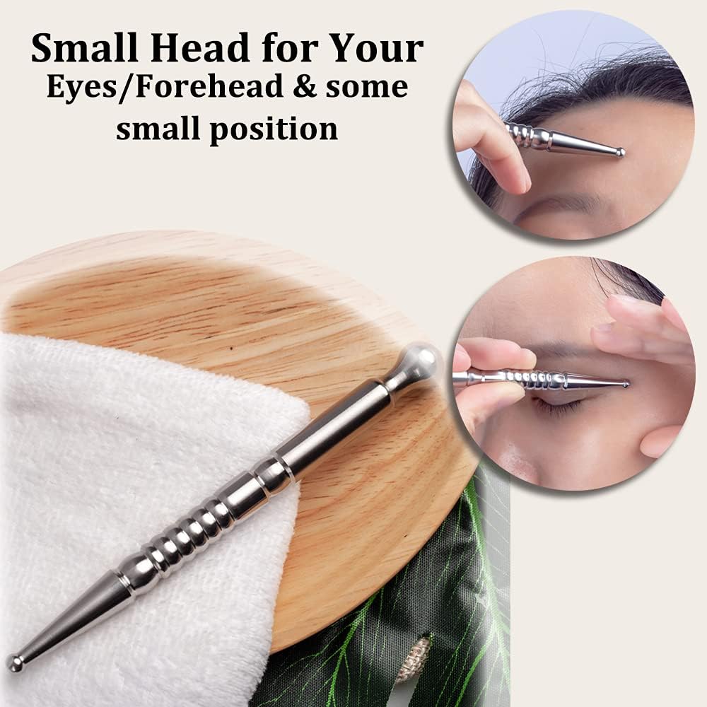 FeelFree Sport Manual Acupuncture Pen, Acupressure Pen & Fascia Stick | Stainless steel massage tool with dual heads for trigger points