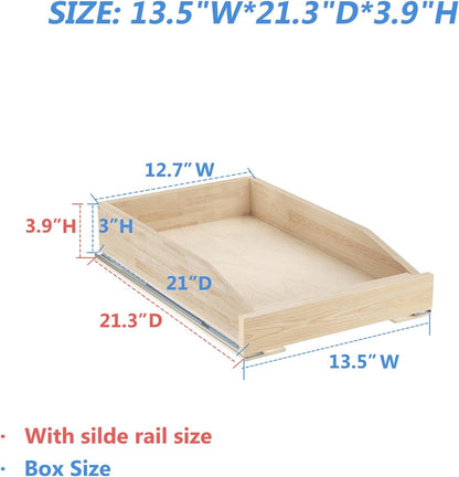 LOVMOR Single Pull Out Cabinet Organizer 28½”W x 21”D, Soft Close Slide Out Drawer Storage Shelves for Kitchen, Wood Cabinet Shelf Pull-Out Organizer Storage for Base Cabinets
