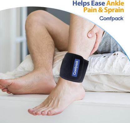 Comfpack Cold Therapy Wrap with 2 Packs for Pain Relief, Reusable Gel Ice Packs for Foot Plantar, Wrist, Ankle, Great for Sprains, Muscle Pain, Bruises, Injuries | Hot and Cold Ice Packs for Foot Plantar, Wrist, Ankle, Great for Sprains, Muscle Pain,