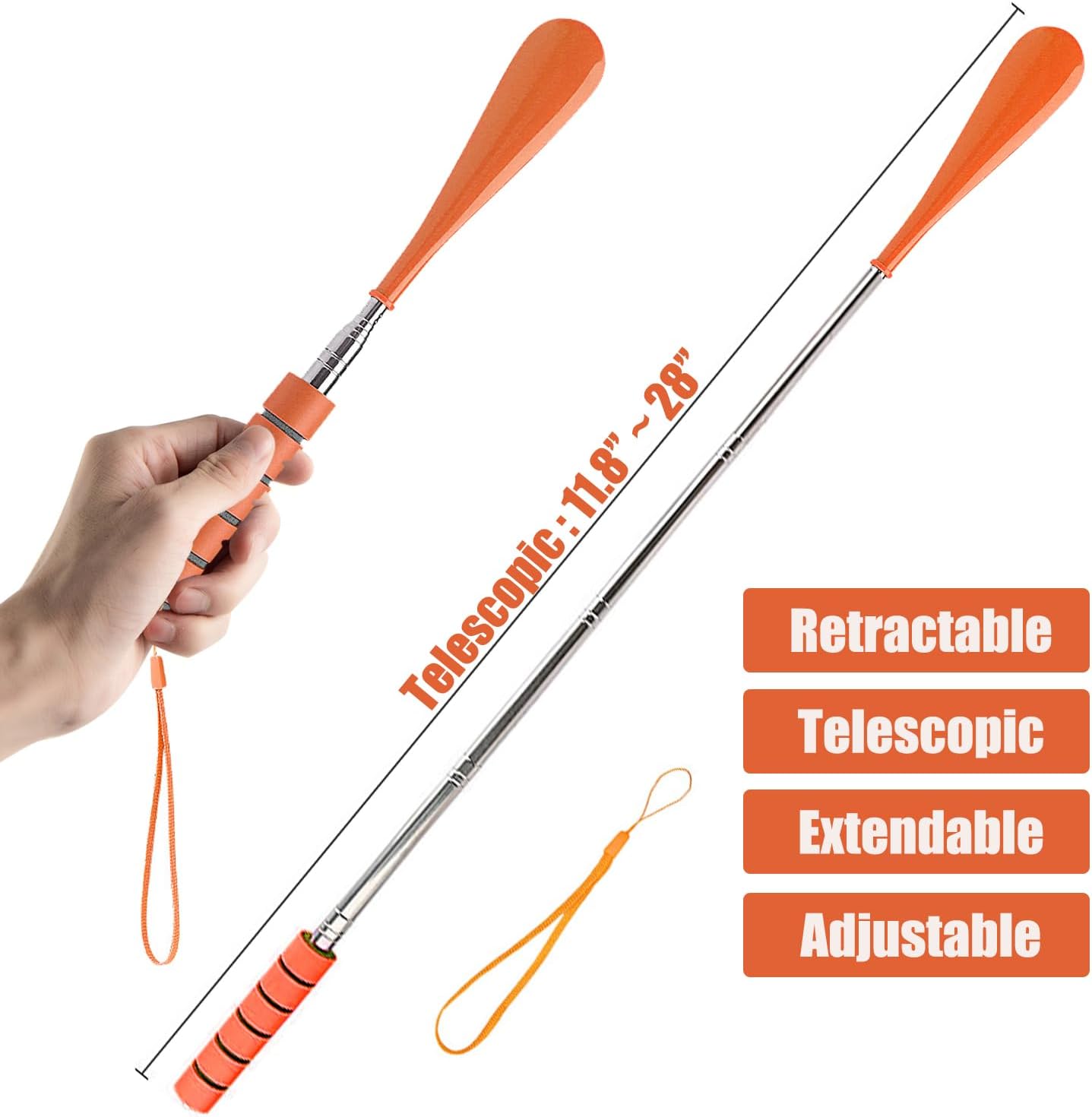 Shoe Horn Long Handle Retractable Telescopic Shoehorn Foldable Shoehorn Shoe Puller Adjustable Shoe Aids