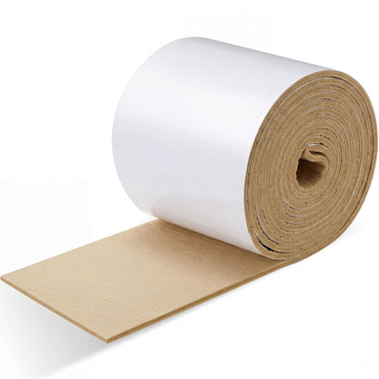 Jecery Adhesive Felt Roll, 1/4" X 6" X 1.25 Yard, Beige | Self-adhesive Padding for Foot Support, Pressure Relief, Furniture Protection, Splint Lining Cushion