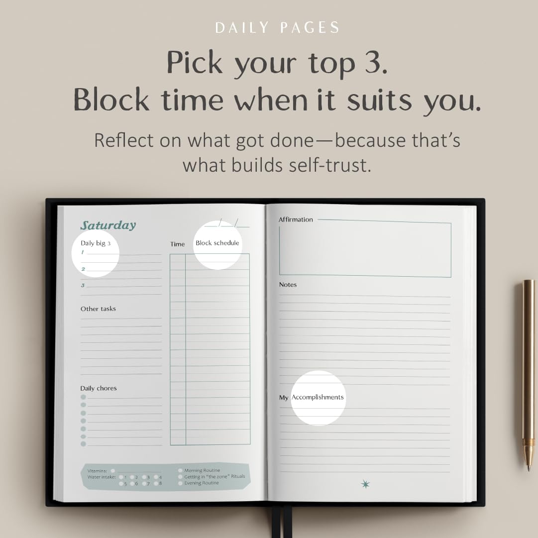 The ADHD Planner for Adults - Undated Daily & Weekly ADHD Journal for Disorganized People, 90 Days - Habit Tracker, Record Emotions & Mood - Academic Goals - Structure & Focus for Adults Brains