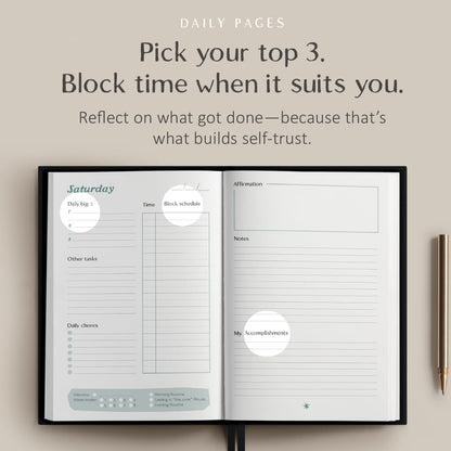 The ADHD Planner for Adults - Undated Daily & Weekly ADHD Journal for Disorganized People, 90 Days - Habit Tracker, Record Emotions & Mood - Academic Goals - Structure & Focus for Adults Brains