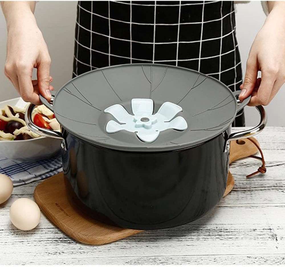 3pcs Silicone Lid Set, Microwave Splatter Cover, Reusable Heat Resistant Lids, Boil Safeguard, Spill Stopper, Multi-Function Kitchen Covers, Fridge Dishwasher Safe