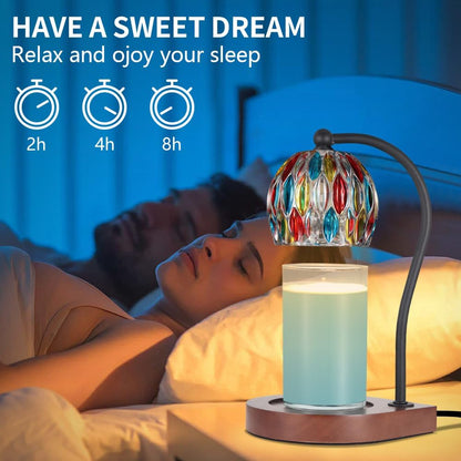 Dimmable Candle Warmer Lamp with Timer Adjustable Height for Scented Jar Candles Electric Candle Wax Melt Warmer for Home Decor Christmas Birthday Gifts for Women Mom(Hummingbird)