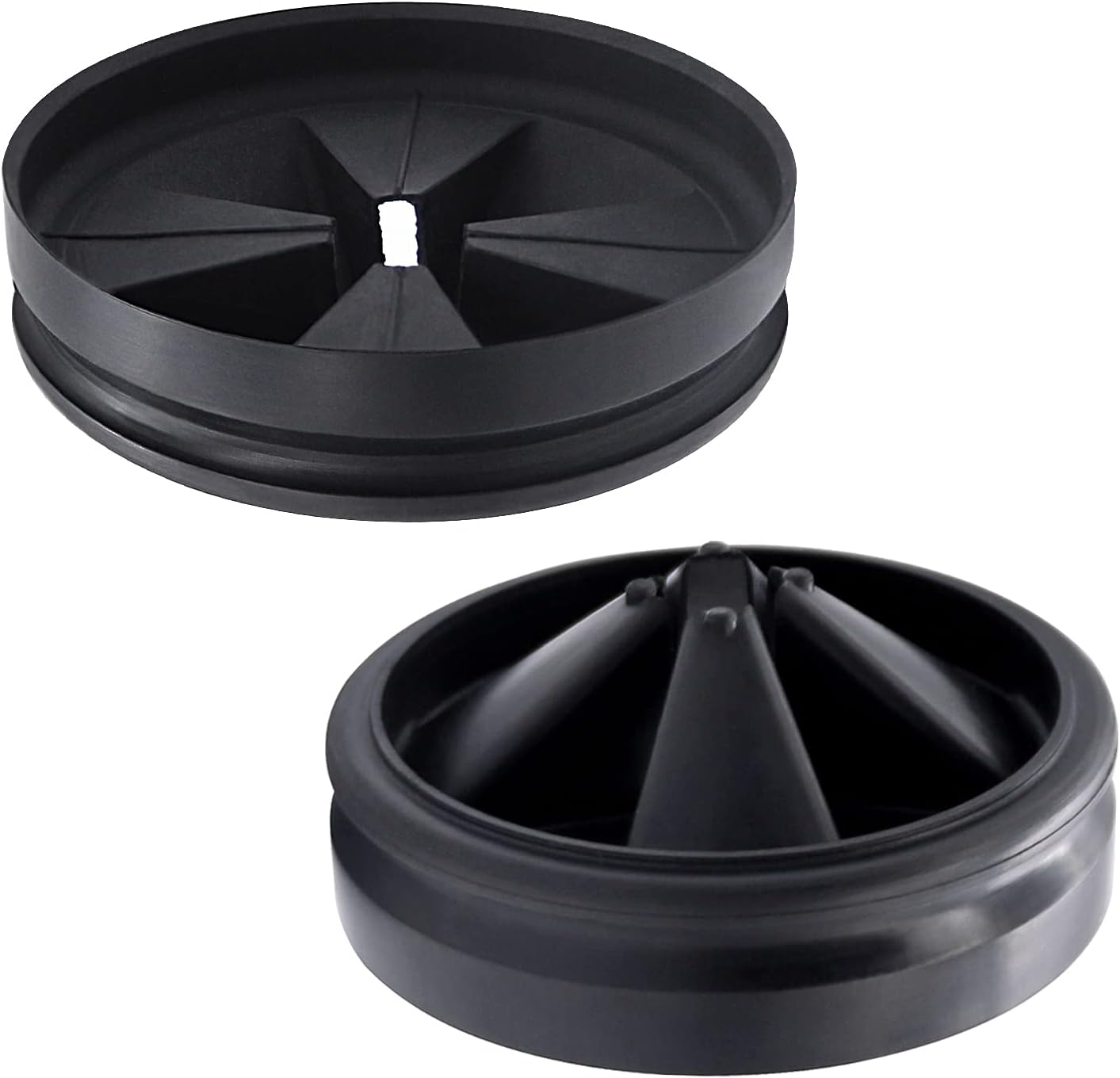 3 3/8" Garbage Disposal Splash Guard Replacement for InSinkErator Evolution | QCB-AM rubber Drain Insert, Sink Baffle, Garbage Disposer Accessories, Upgraded Removable Quiet Collar Drain Plugs, Black