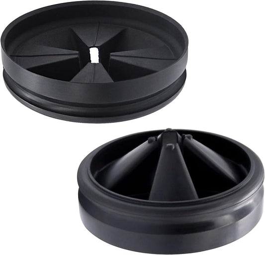 3 3/8" Garbage Disposal Splash Guard Replacement for InSinkErator Evolution | QCB-AM rubber Drain Insert, Sink Baffle, Garbage Disposer Accessories, Upgraded Removable Quiet Collar Drain Plugs, Black