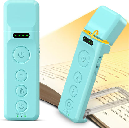 Glocusent 14 LED Book Light for Reading in Bed, USB-C Rechargeable | Eye-Caring Clip On Book Light, 3 Colors & 5 Brightness, USB-C Charging, Bed Reading, Auto-Off Timer, Travel Lock, Book Lovers
