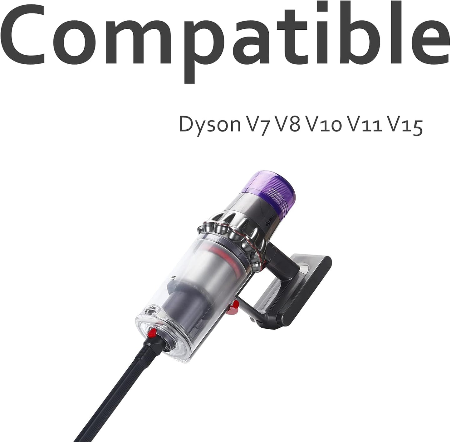 Flexible Crevice Tool for Dyson V7 V8 V10 V11 V15 Cordless Vacuum, Hose Attachment for Dryer Vent, Car Detailing, Corners and Gaps Cleaning - 17 Inches