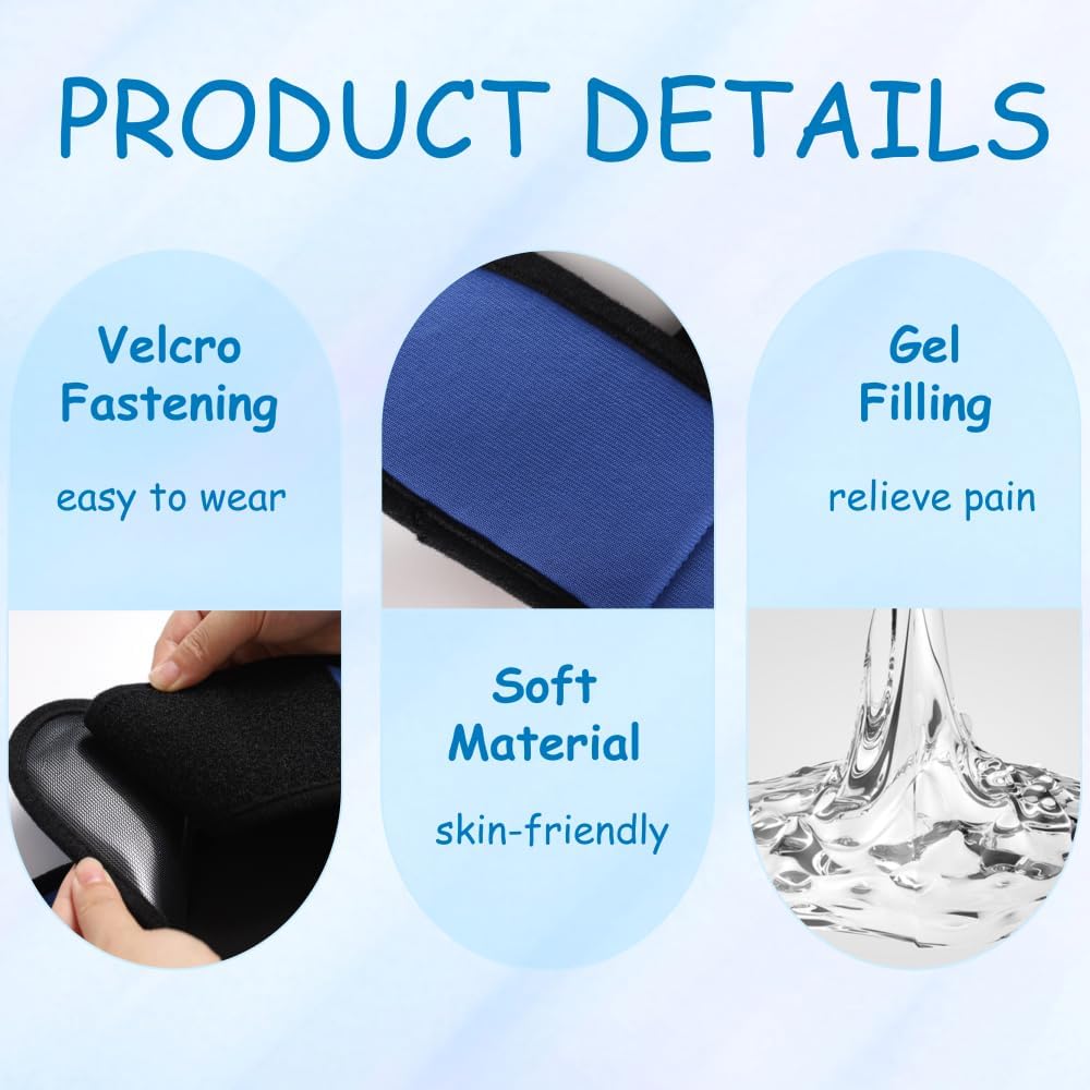 King Mills Plus Size Ice Pack for Wisdom Teeth Removal, 3D Head Wrap | Face Ice Pack After Dental Surgery, Pain Relief for TMJ, Tooth Extraction & Teeth Removal, 2 Ice Packs