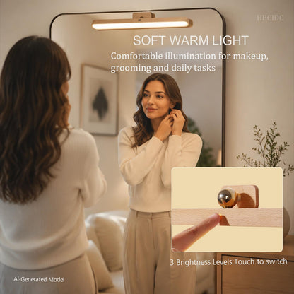 2 PCS Led Rechargeable Bathroom Light Fixtures Three-Level Dimmable Touch Control Vanity Lights,Magnetic Vanity Light Bar for Bathroom Living Room Bedroom
