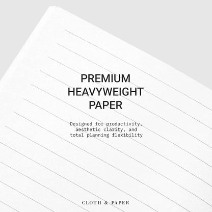 Cloth & Paper Travel Notebook | Daily Wellness Planner – Smoked Salt | Pocket Plus Wellness Planner 3.2" x 6" | Habit Tracker & Self Care Journal for Goals, Gratitude & Reflection – Soft Touch Cover