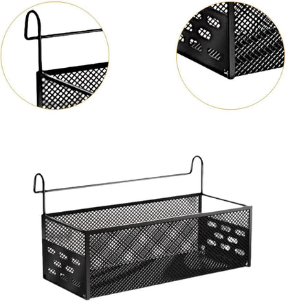 Dorm Bed Shelf Bunk Bed Organizer Shelf Bedside Hanging Organizer for Phone Office Tissues Dorm Bunk, Black